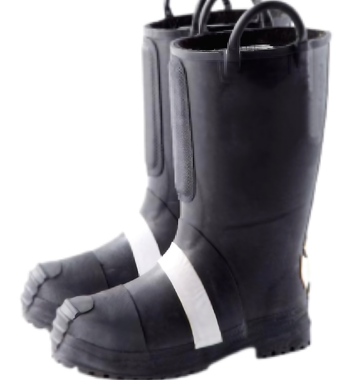 Flame-resistant firefighting boots