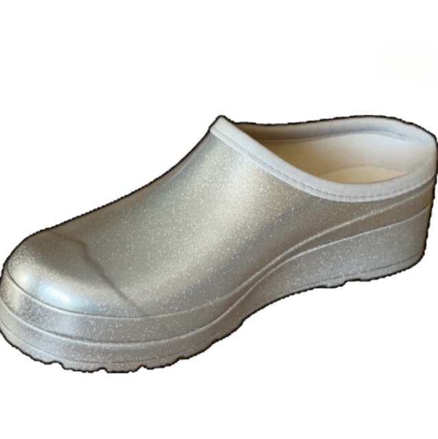 glitter‑silver‑chef‑clogs‑waterproof‑kitchen‑work‑shoes‑non‑slip‑rubber‑clogs