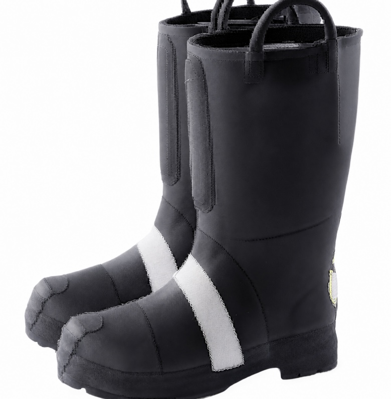 Flame-resistant firefighting boots